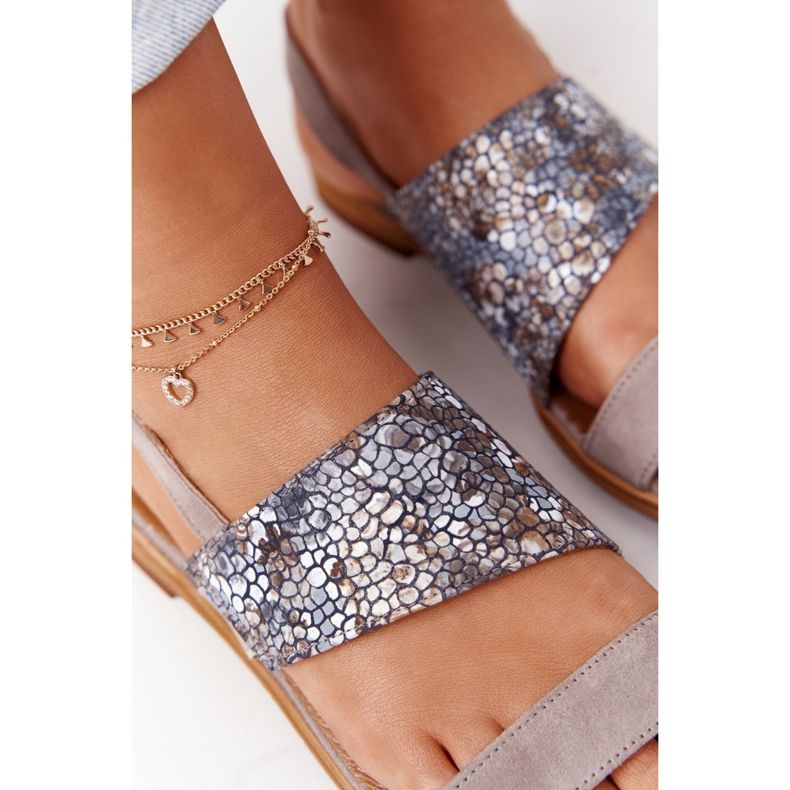 Kožne sandale Maciejka 05167-10 Tamno bež raznobojna 1