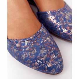 Maciejka 4972A-17 Tamnoplave kožne balerinke tamnoplava 1