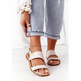 Maciejka 05167-25 Zlatne kožne sandale zlatna 1