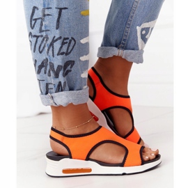 S.Barski Narančaste sandale sa slipom Zoey crno 2