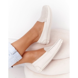 S.Barski Ženske kožne mokasine S. Barski 97630 Ecru ekru 1