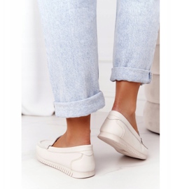 S.Barski Ženske kožne mokasine S. Barski 97630 Ecru 2