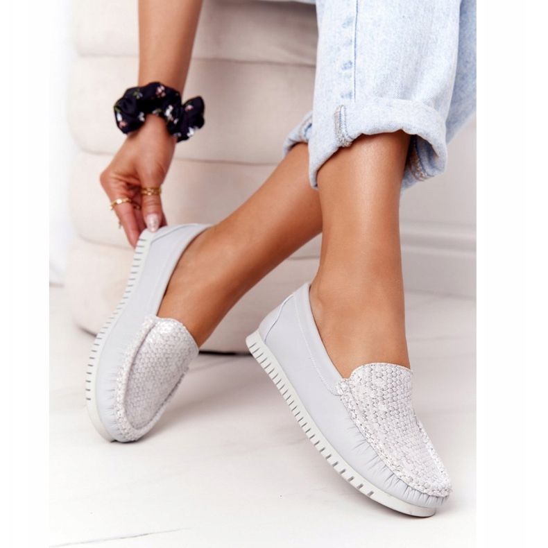 Ženske kožne mokasine S.Barski 97630 Siva 1