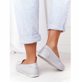 Ženske kožne mokasine S.Barski 97630 Siva 2