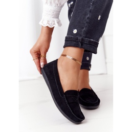 Ženske mokasine od antilopa Big Star HH274662 Crna crno 2