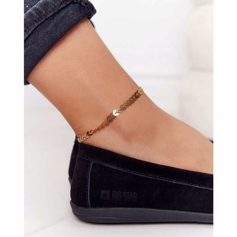 Ženske mokasine od antilopa Big Star HH274662 Crna 1