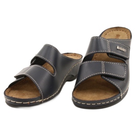 Inblu ženske kožne papuče 158d106 mornarsko plava 1