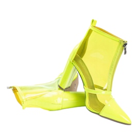 Čizme na stupu s prozirnim Kiki gornjim dijelom žuta boja 1