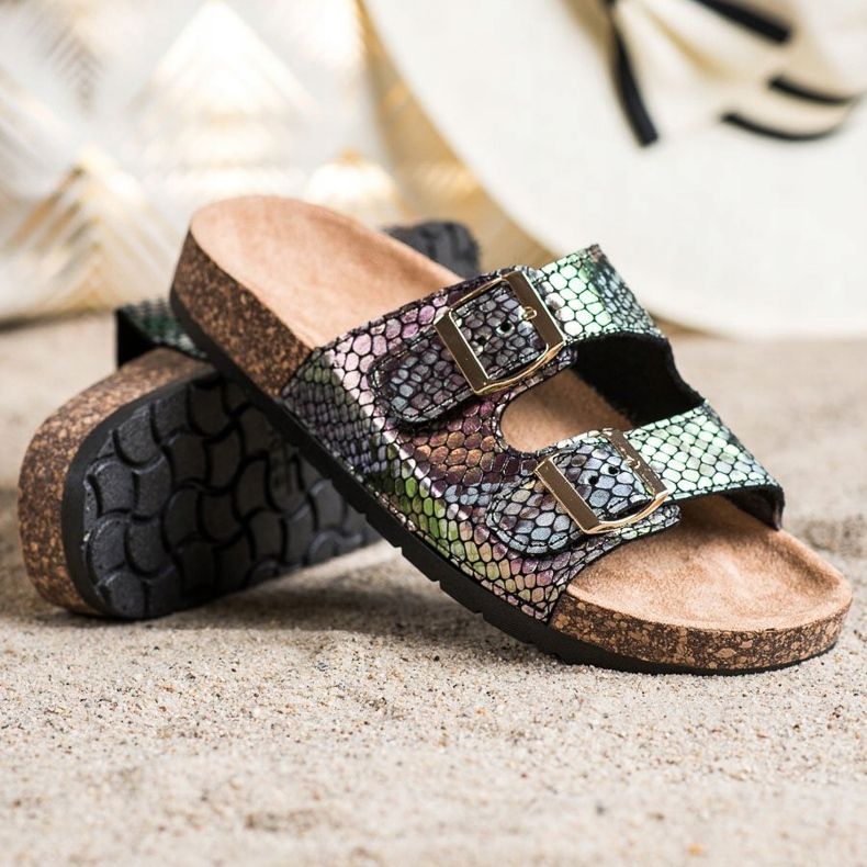 SHELOVET Papuče s Holo efektom crno 1