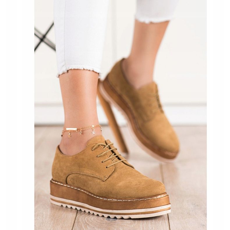 Corina Cipele od antilopa na platformi smeđa 2