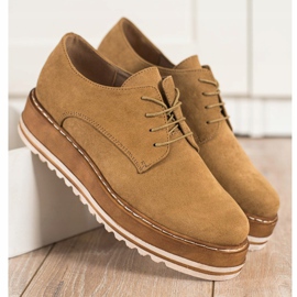 Corina Cipele od antilopa na platformi smeđa 1