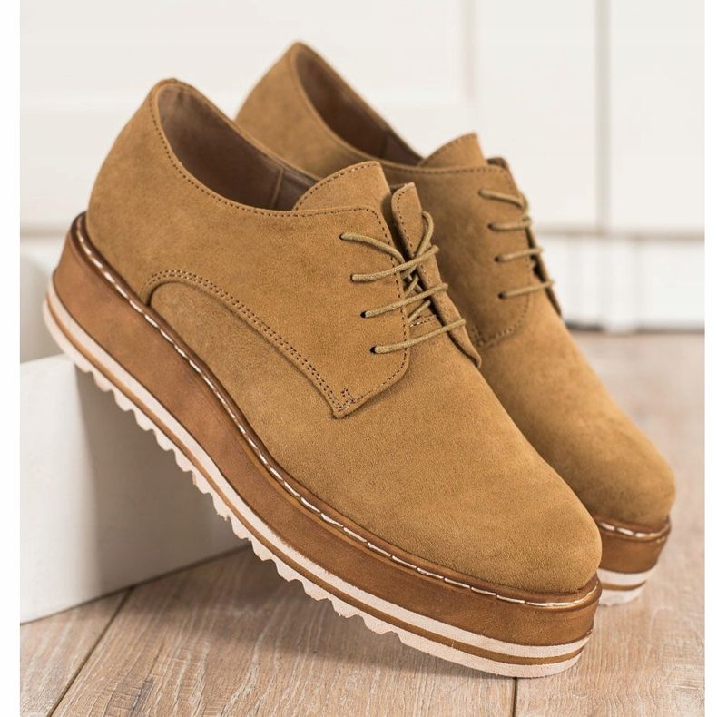 Corina Cipele od antilopa na platformi smeđa 1