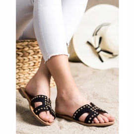 Elegantne VINCEZA papuče crna 1