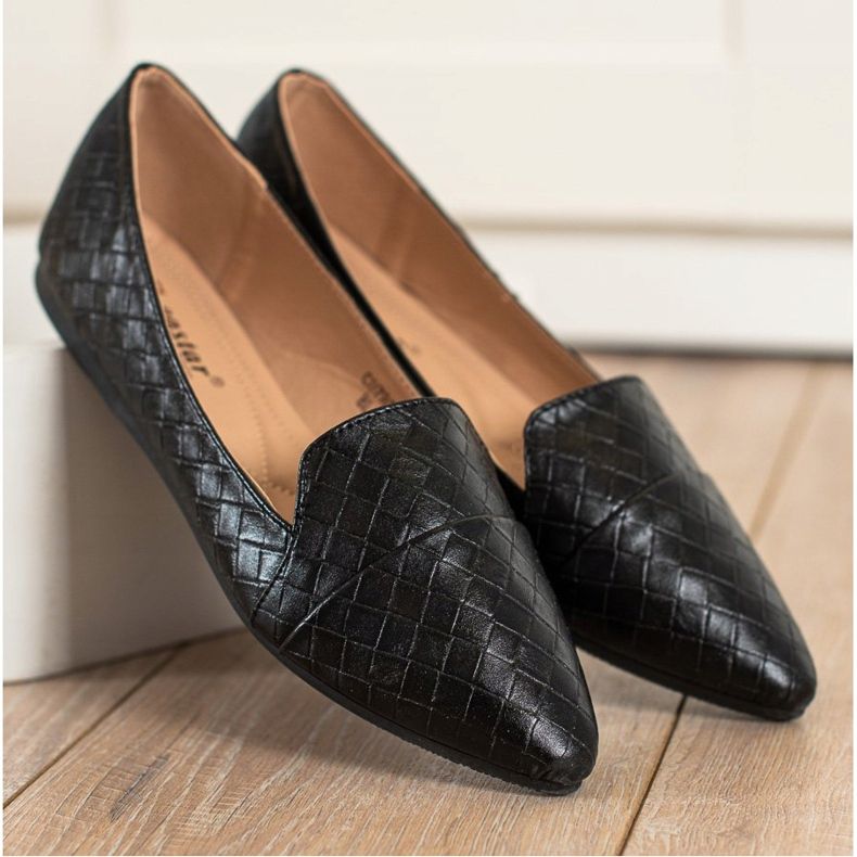 Seastar Modne balerinke s eko kožom crno 2