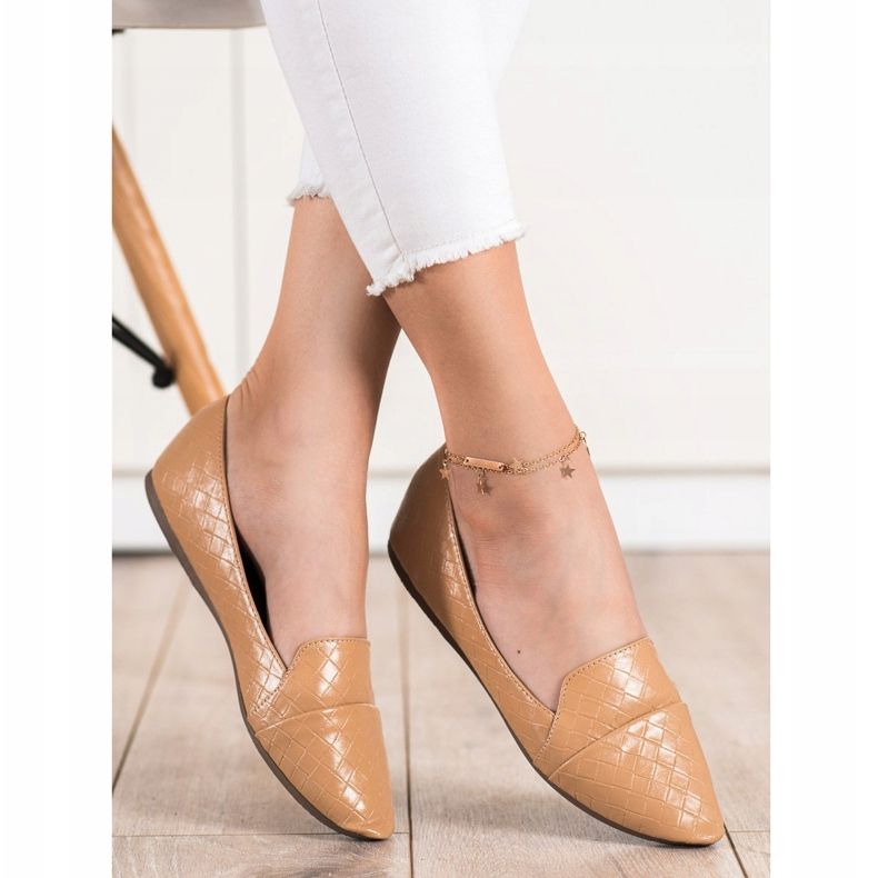 Seastar Modne balerinke s eko kožom smeđa 1