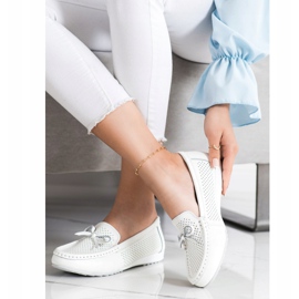 Goodin Kožne cipele s mašnom bijela 1