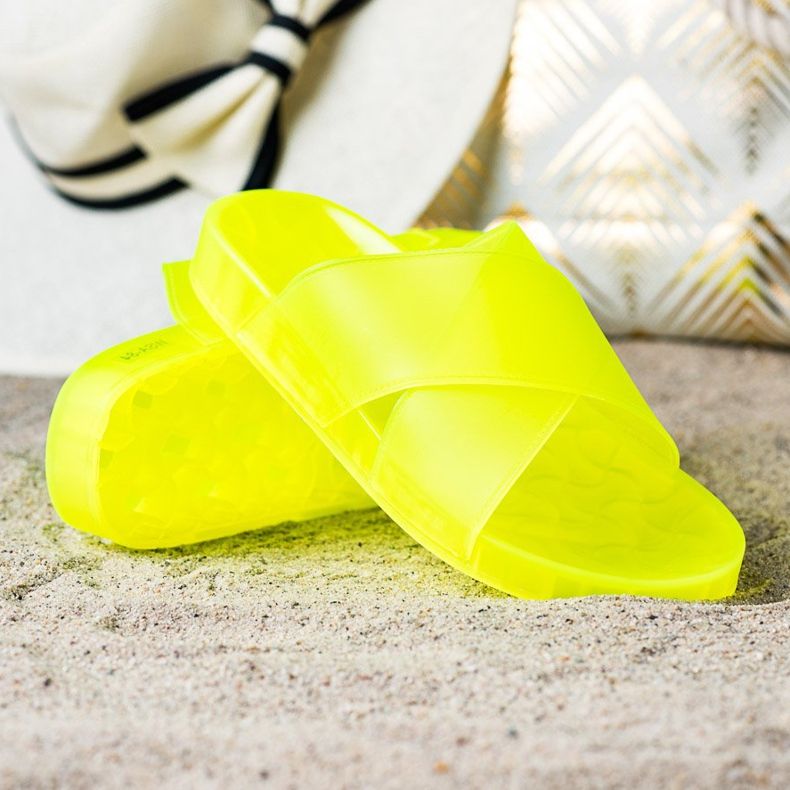 SHELOVET Modne gumene papuče žuta boja 1