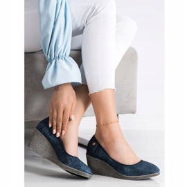 Goodin Lagane pumpe s klinom mornarsko plava plava 1