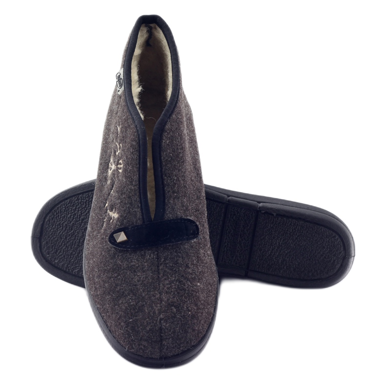 Ženske izolirane papuče Befado 031d027 smeđa siva 3