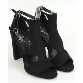 Crne sandale sa visokim potpeticama NS111P Crna 1