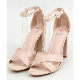 Sandale na post bež TU133P Bež 1