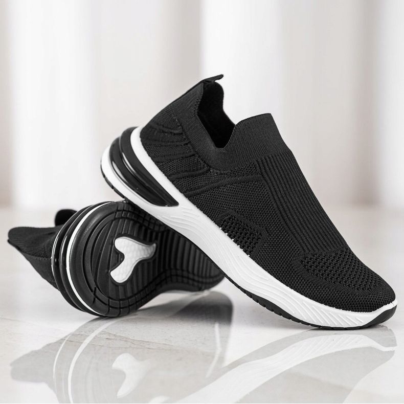 SHELOVET Ažurne tenisice na klizanje crno 1