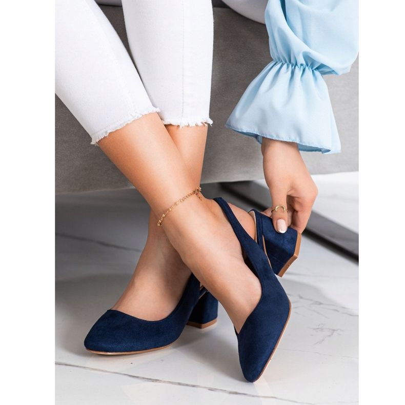 Goodin Klizne pumpe s otkrivenom petom mornarsko plava plava 1