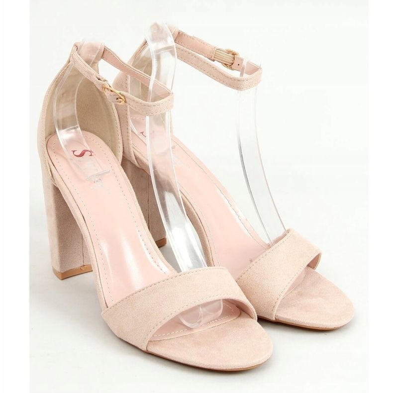 Sandale na post bež TU132P Bež 1