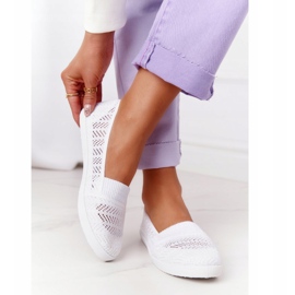 Ažurne klizne bijele tenisice s chilloutom bijela 2