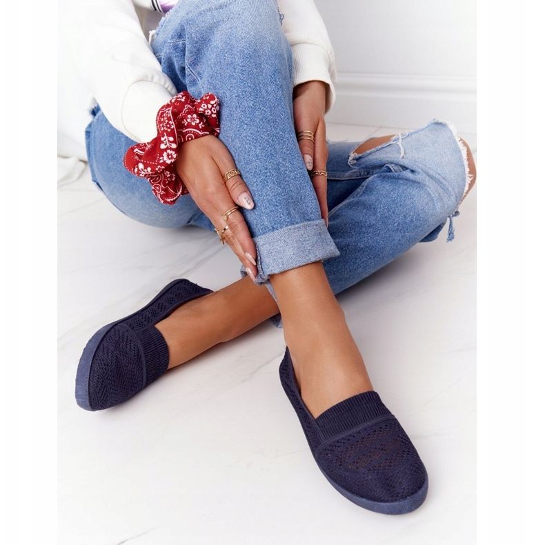 Ažurne tenisice s klizanjem, tamnoplave boje tamnoplava 1