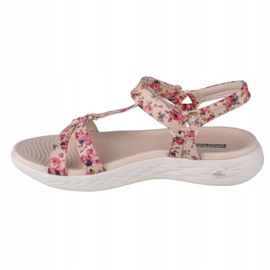 Skechers On The Go 600 Fleur W 140018-NTMT sandale bež crvena ljubičasta ružičasta 1