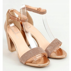 Sandale sa visokim potpeticama šampanjac 1478 Šampanjac zlatna 1