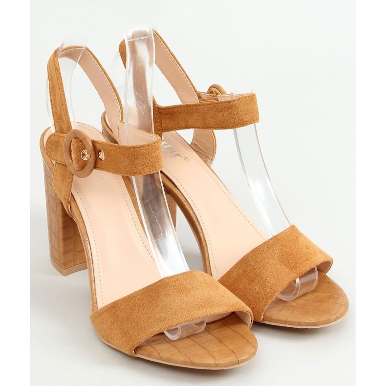 Camel sandale s visokim potpeticama SL1008P Camel smeđa raznobojna 1