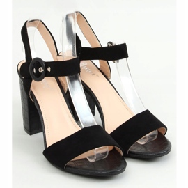 Crne sandale sa visokim potpeticama SL1008P Crna crno 1