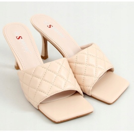 Prošivene bež papuče T367P Bež 1