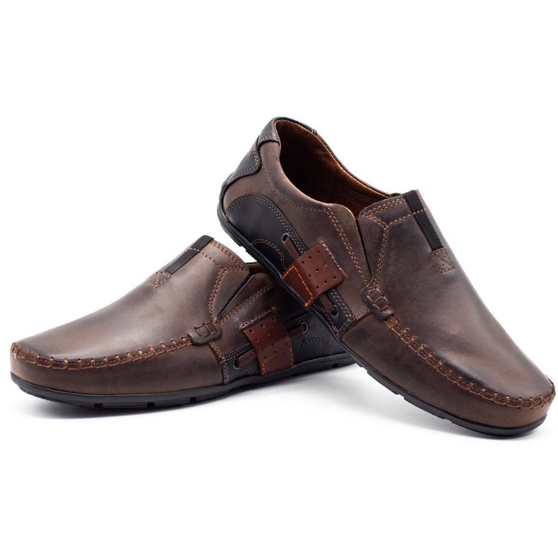 Mario Pala Muške kožne mokasine 834 smeđa 4