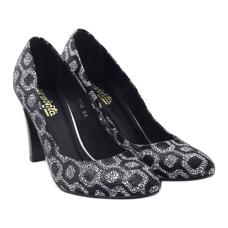 Espinto Pumpe na crno / bijeloj peti bijela crna 4