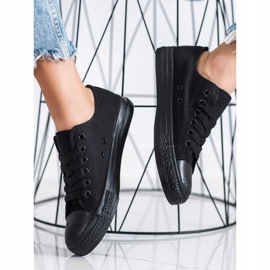 SHELOVET Sportske crne tenisice crna 1