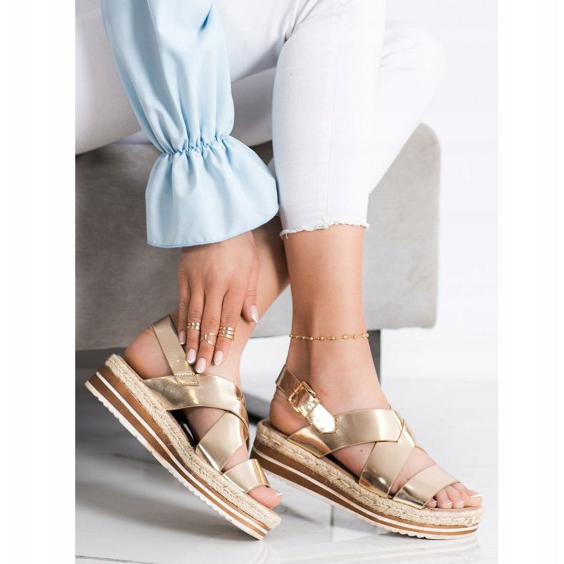 Corina Zlatne sandale Espadrilles zlatni 1