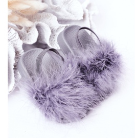 FR1 Dječje gumene papuče s krznom Svijetlosiva Skylar 2