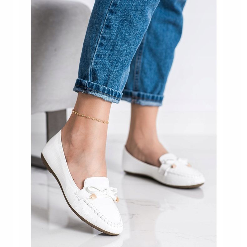 Kayla Ležerne eko kožne natikače bijela 1