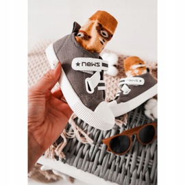 EVE Dječje tenisice s čičak sivim vijestima siva 1