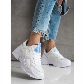 Weide Tenisice od eko kože sa zmijskim printom bijela 2