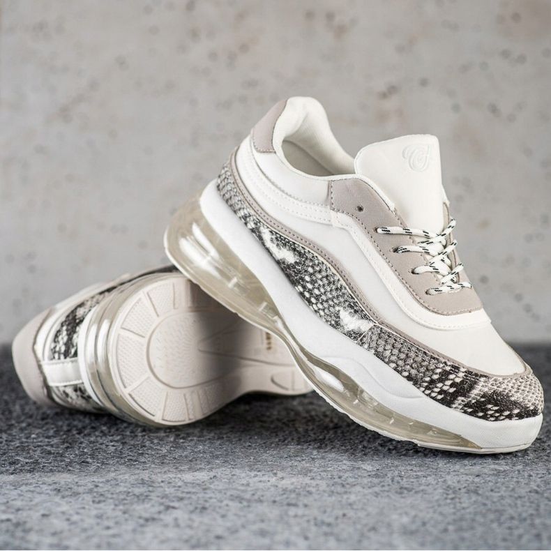 SHELOVET Tenisice na prozirnoj platformi bijela raznobojna 1