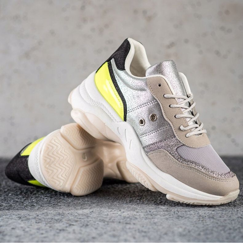 SHELOVET Udobne, moderne tenisice srebro raznobojna 1