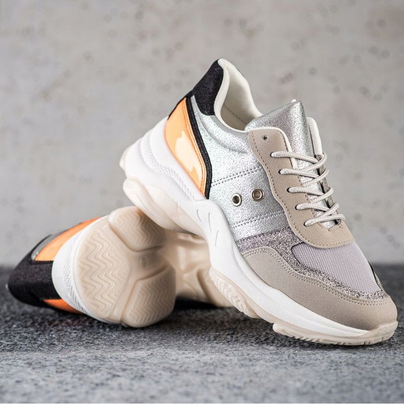 SHELOVET Udobne, moderne tenisice srebro raznobojna 1