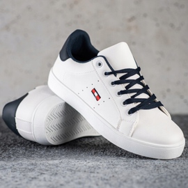 SHELOVET Ležerne tenisice s eko kožom bijela 1