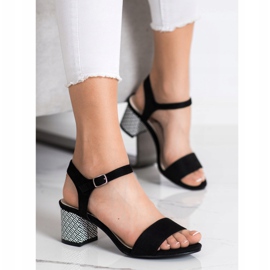 Goodin Udobne sandale na šanku bijela crno 1