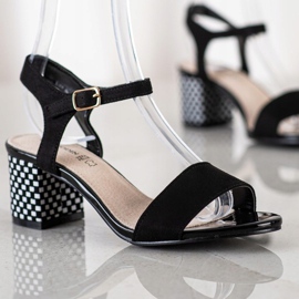 Goodin Udobne sandale na šanku bijela crno 1