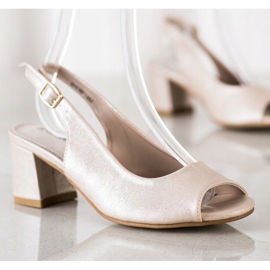 Goodin Zlatne svjetlucave sandale bež zlatna 1